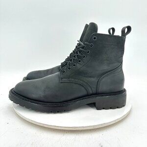 Thursday Everyday Women EU 38 US 7.5 Black Leather Plain Toe Ankle Combat Boot